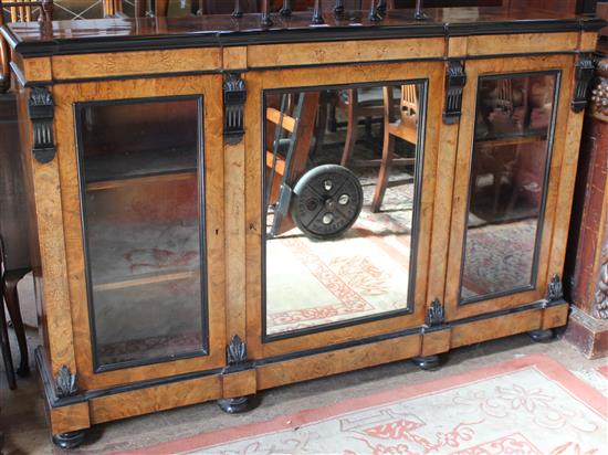 Victorian walnut credenza